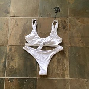NWT white bikini